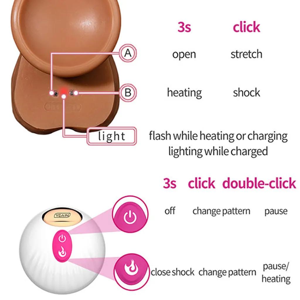 Dương Vật Giả Real Dildo Điều Khiển Từ Xa Yeain - Gắn Tường, Rung Thụt Tỏa Nhiệt Cao Cấp