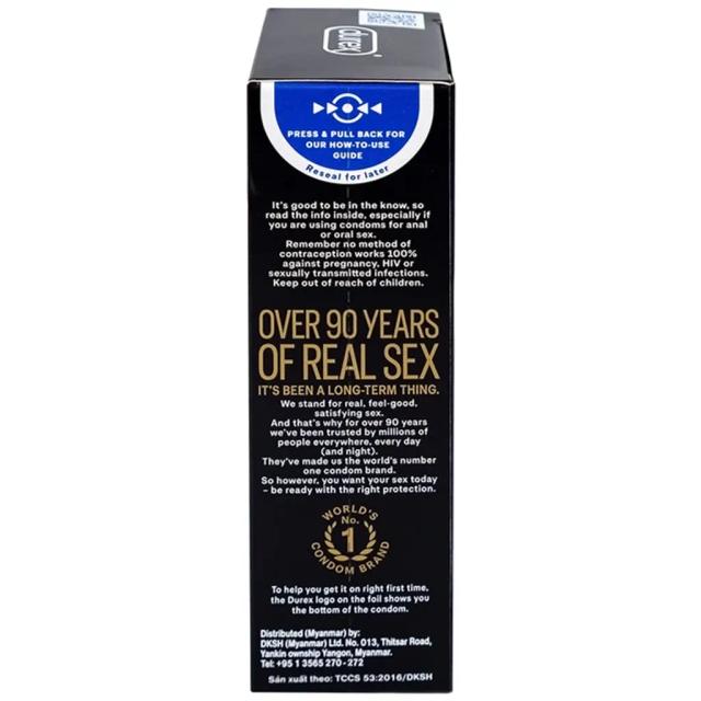 Bao cao su Durex Kingtex ôm sát, vừa vặn (49mm - 12 cái)