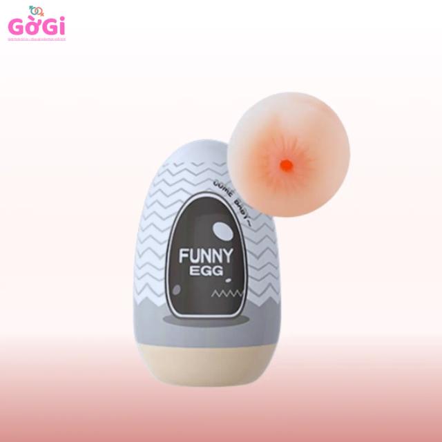 Hậu môn giả hình quả trứng Funny Đen Mini