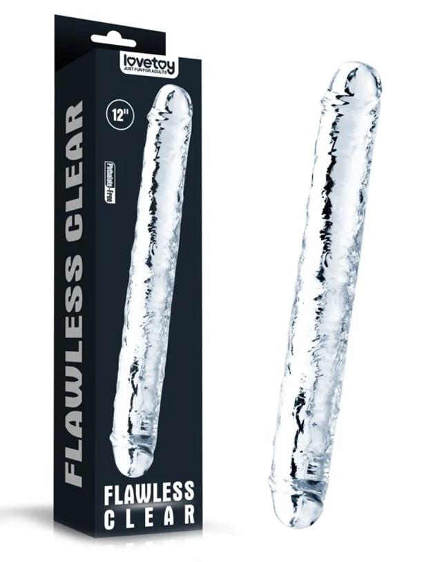 Dương vật giả trong suốt hai đầu Lovetoy - Flawless Clear Double dildo