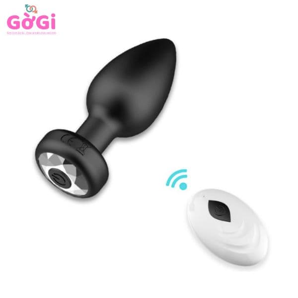 Nút bịt hậu môn rung 10 tần số có điều khiển từ xa – sạc USB cao cấp
