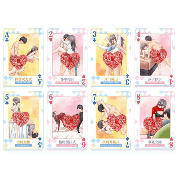 Bộ bài 52 kiểu quan hệ đồ chơi tình dục dành cho người lớn bộ xanh