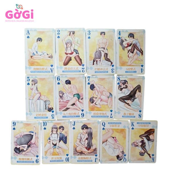 Bộ bài 52 kiểu quan hệ đồ chơi tình dục dành cho người lớn bộ xanh