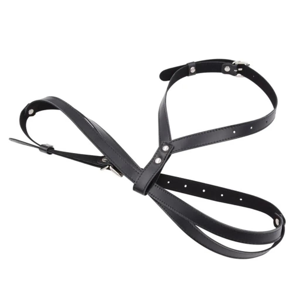 Áo Harness Ngực Da PU Có Dây Cổ