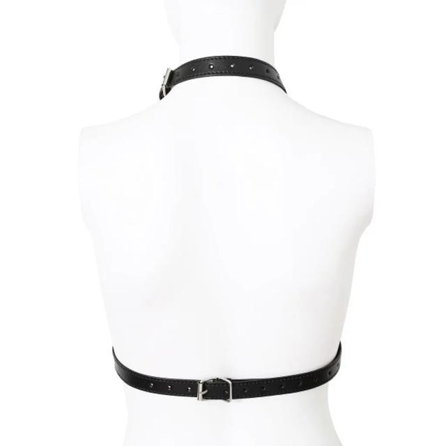 Áo Harness Ngực Da PU Có Dây Cổ