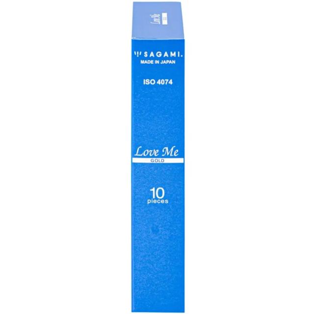 Bao cao su Sagami Love Me Gold siêu mỏng, trơn, không màu không mùi (10 cái)