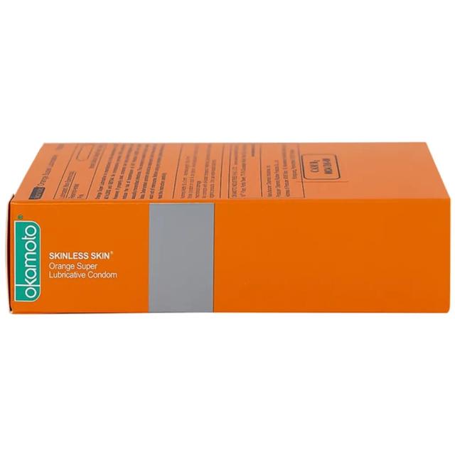 Bao cao su Okamoto Skinless skin Orange mềm mại, dẻo dai (10 cái)