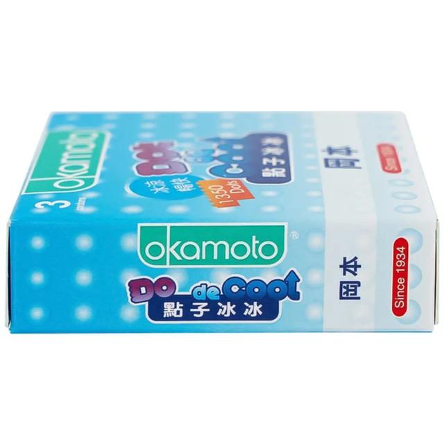 Bao cao su Okamoto Dot De Cool mang đến cảm giác mát lạnh sảng khoái (3 cái)