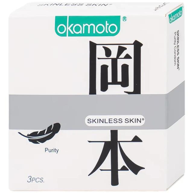 Bao cao su Okamoto Skinless Skin Purity không mùi, tinh khiết