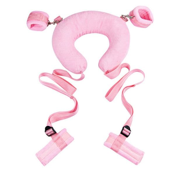 Dụng cụ trói tay và chân đồ chơi cho người lớn, dây trói huấn luyện cho các cặp đôi ( màu hồng nhồi bông)