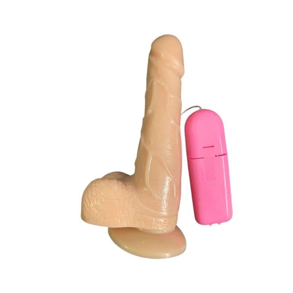 Dương vật giả thịt mềm kèm ngoáy và rung nhẹ dạng cốc hít