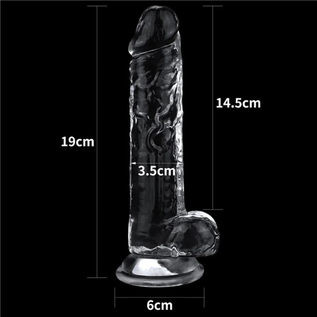 Dương Vật Giả Silicon Lovetoy Trong Suốt – Flawless Clear