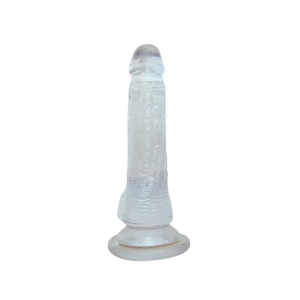 Dương vật giả trong suốt mềm mại mạnh mẽ có cốc hút thủ công cho nữ
