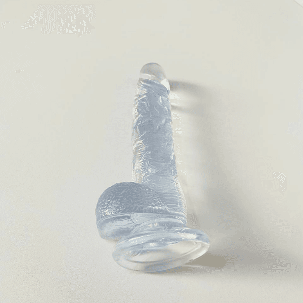 Dương vật giả trong suốt mềm mại mạnh mẽ có cốc hút thủ công cho nữ