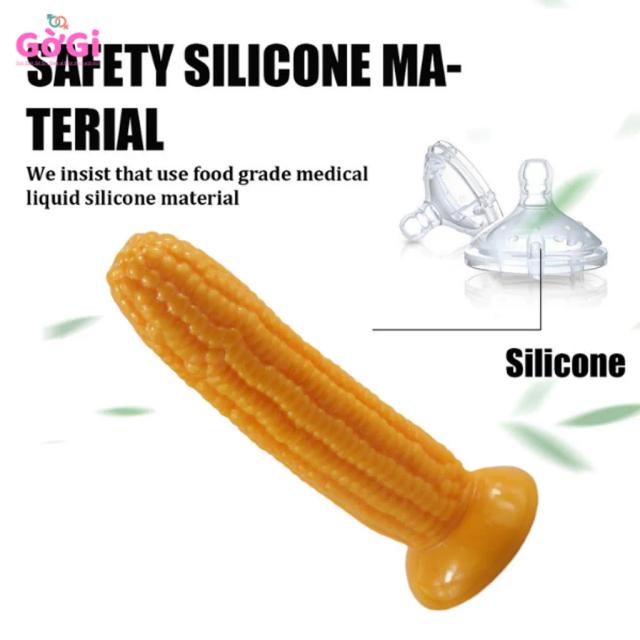 Dương Vật Giả Silicone Hình Bắp Ngô Có Đế Hút – Mềm Mại, Thiết Kế Độc Đáo
