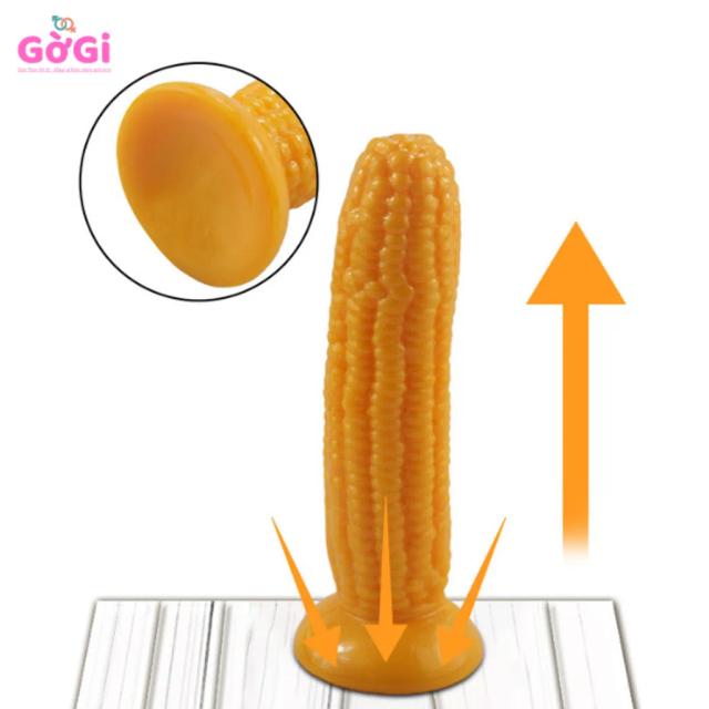 Dương Vật Giả Silicone Hình Bắp Ngô Có Đế Hút – Mềm Mại, Thiết Kế Độc Đáo