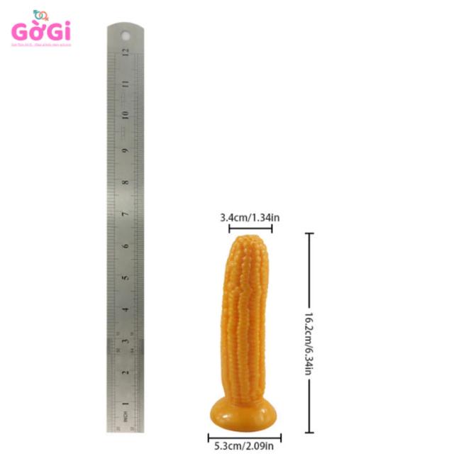 Dương Vật Giả Silicone Hình Bắp Ngô Có Đế Hút – Mềm Mại, Thiết Kế Độc Đáo