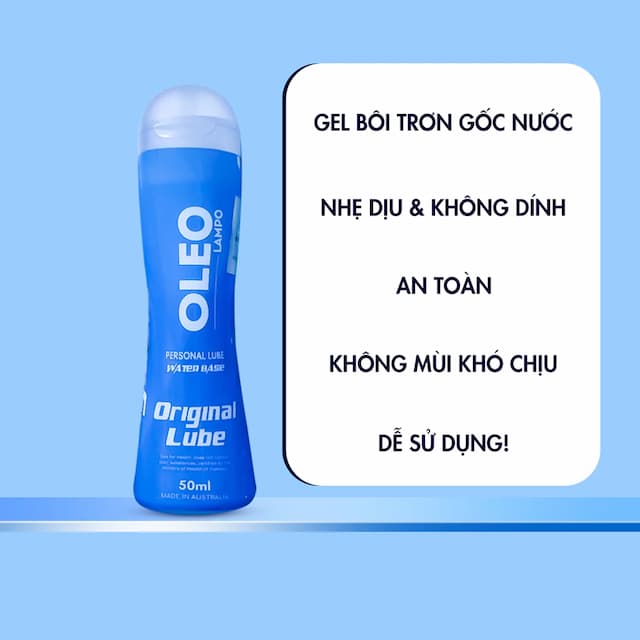 Gel Bôi Trơn Oleo Lampo 50ml - Gel Gốc Nước Nhẹ Dịu Khi Sử Dụng, Không Dính Bết & Không Mùi