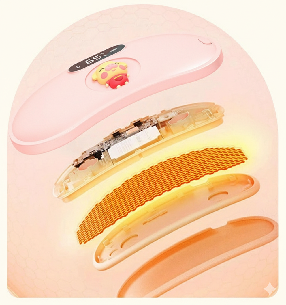 (Hộp Quà Tặng) Máy massage bụng kinh cao cấp, massage bụng, sưởi ấm giảm đau bụng kinh hình con heo siêu dễ thương