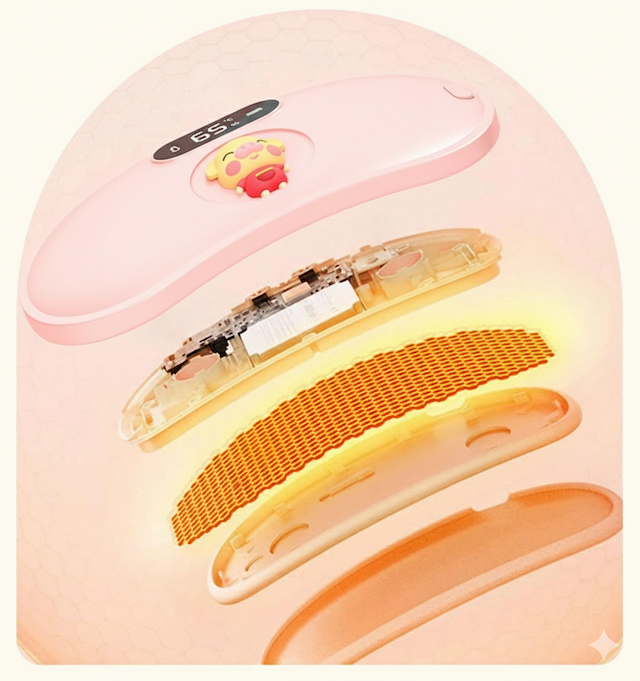 (Hộp Quà Tặng) Máy massage bụng kinh cao cấp, massage bụng, sưởi ấm giảm đau bụng kinh hình con heo siêu dễ thương