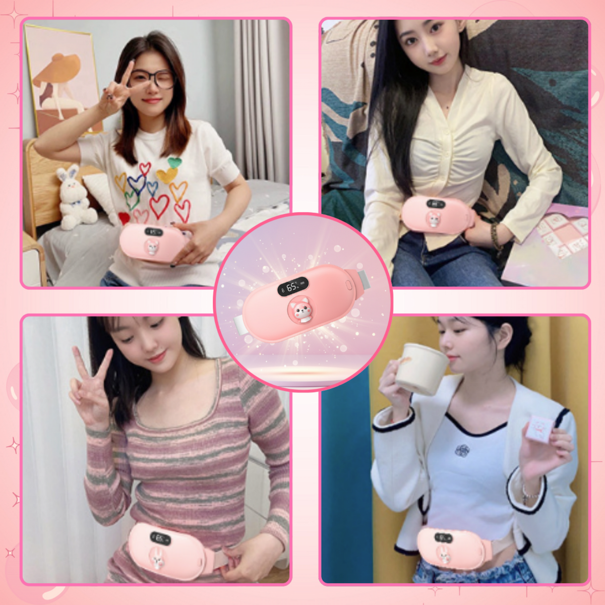 (Hộp Quà Tặng) Máy massage bụng kinh cao cấp, massage bụng, sưởi ấm giảm đau bụng kinh hình con heo siêu dễ thương