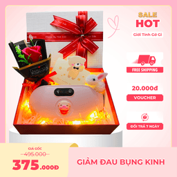 (Hộp Quà Tặng) Máy massage bụng kinh cao cấp, massage bụng, sưởi ấm giảm đau bụng kinh hình con heo siêu dễ thương