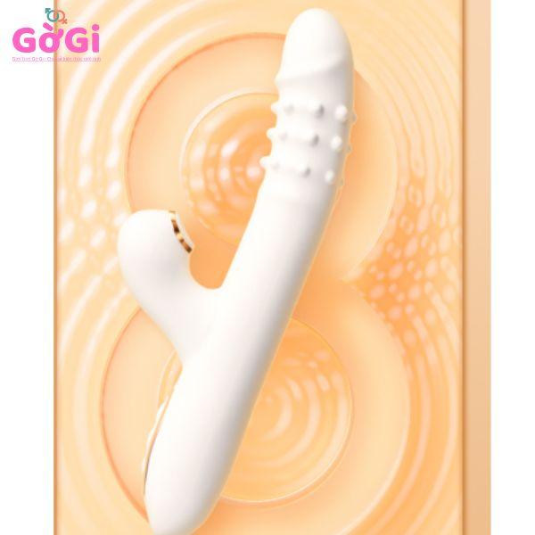 Dương vật tự động thụt đa năng – rung màu trắng