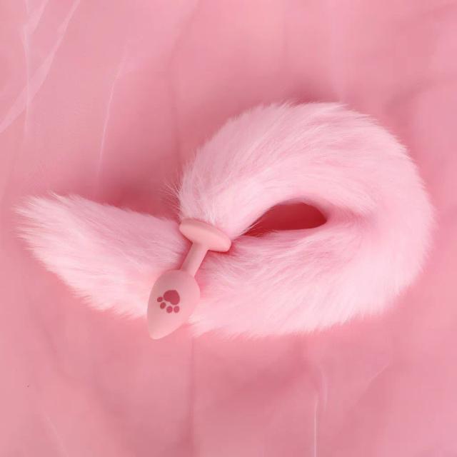 Đuôi Cáo Cosplay Gắn Hậu Môn Hình Bàn Chân Mèo Dễ Thương
