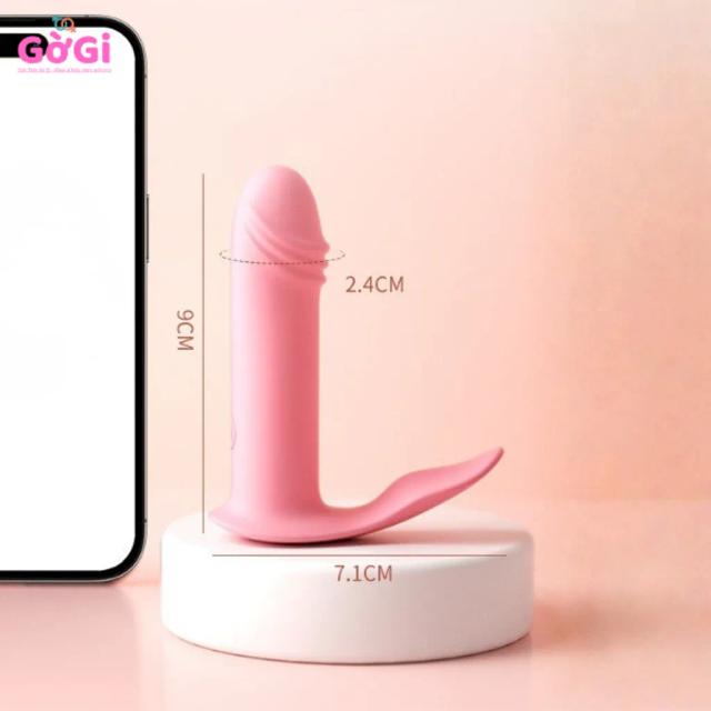 Máy Rung Đeo Quần Lót Điều Khiển APP Wechat 10 Chế Độ Màu Hồng – Thiết Kế Nhỏ Gọn