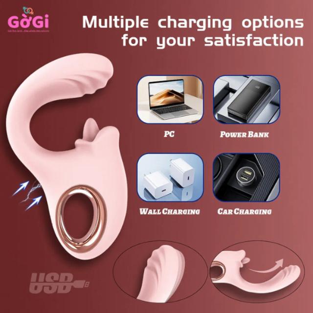 Máy Rung 2 Đầu Kích Thích Điểm G & C 20 Chế Độ Rung Cao Cấp