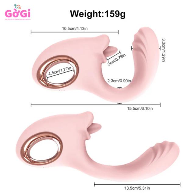 Máy Rung 2 Đầu Kích Thích Điểm G & C 20 Chế Độ Rung Cao Cấp