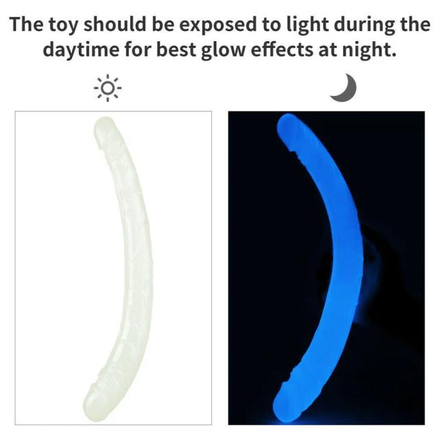 Dương Vật Giả 2 Đầu LoveToy Lumino Play Dạ Quang Phát Sáng Trong Tối