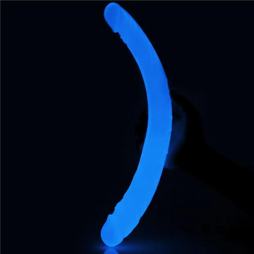 Dương Vật Giả 2 Đầu LoveToy Lumino Play Dạ Quang Phát Sáng Trong Tối