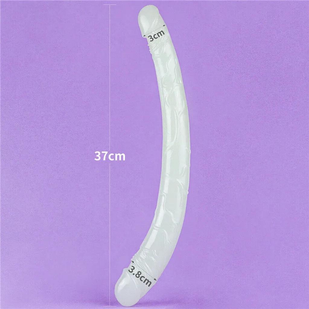 Dương Vật Giả 2 Đầu LoveToy Lumino Play Dạ Quang Phát Sáng Trong Tối