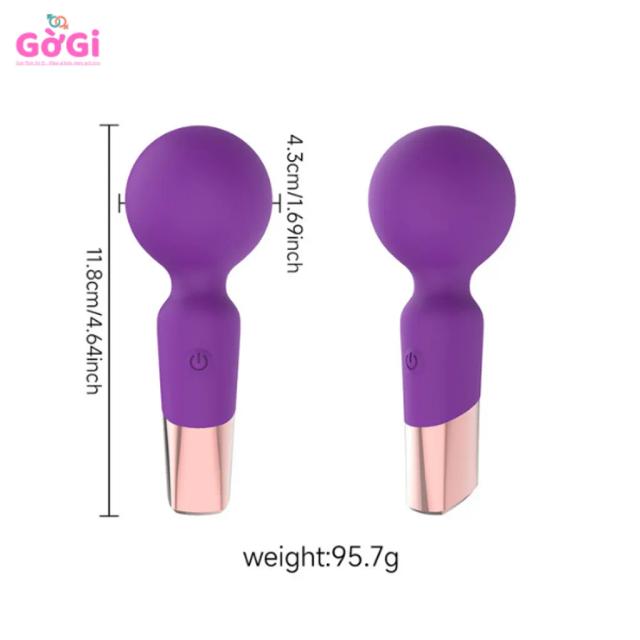 Máy Rung Sang Trọng Mini Đầu To 10 Chế Độ – Thiết Kế Nhỏ Gọn, Rung Mạnh, Sạc USB