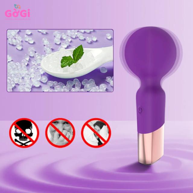 Máy Rung Sang Trọng Mini Đầu To 10 Chế Độ – Thiết Kế Nhỏ Gọn, Rung Mạnh, Sạc USB