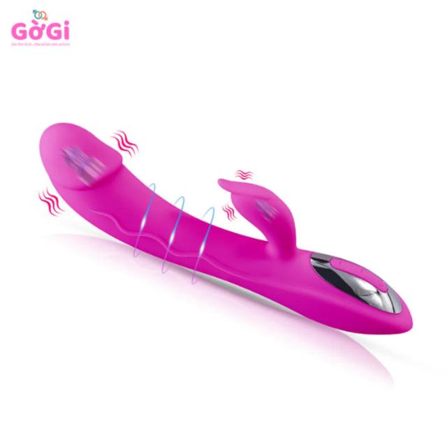 Dương Vật Giả 2 Đầu Rung Độc Lập – Kích Thích Điểm G & Clitoral, 14 Chế Độ Rung Nhỏ Gọn