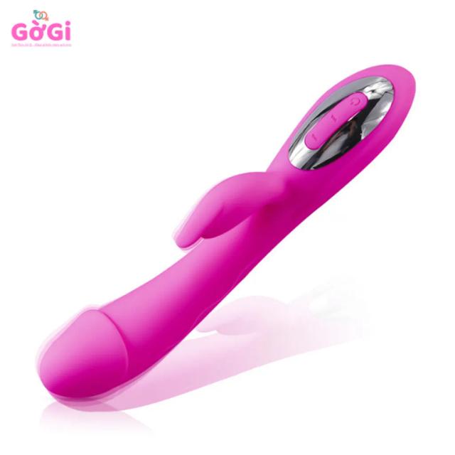 Dương Vật Giả 2 Đầu Rung Độc Lập – Kích Thích Điểm G & Clitoral, 14 Chế Độ Rung Nhỏ Gọn