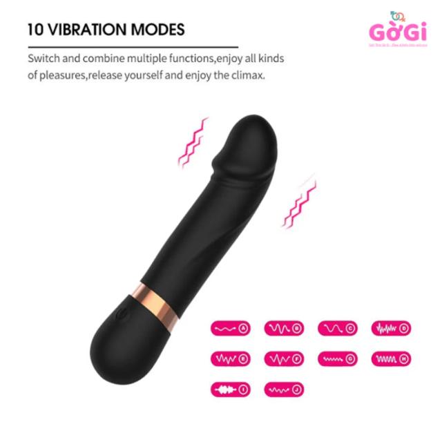 Máy Rung Mini 10 Chế Độ Đầu Mô Phỏng Dương Vật – Nhỏ Gọn, Rung Mạnh, Sạc USB