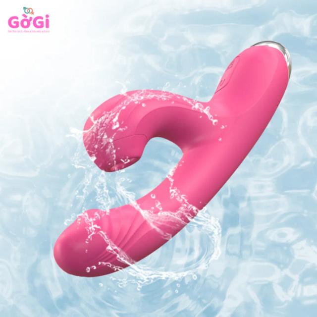 Dương Vật Giả Rung Hút 2 Đầu Cao Cấp – 10 Chế Độ Rung & 10 Chế Độ Hút Kích Thích Điểm G