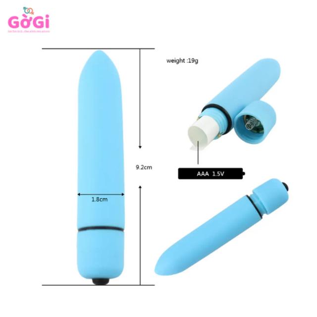 Trứng Rung Mini 10 Chế Độ – Nhỏ Gọn, Đầu Nhọn, Rung Êm, Dùng Pin AAA