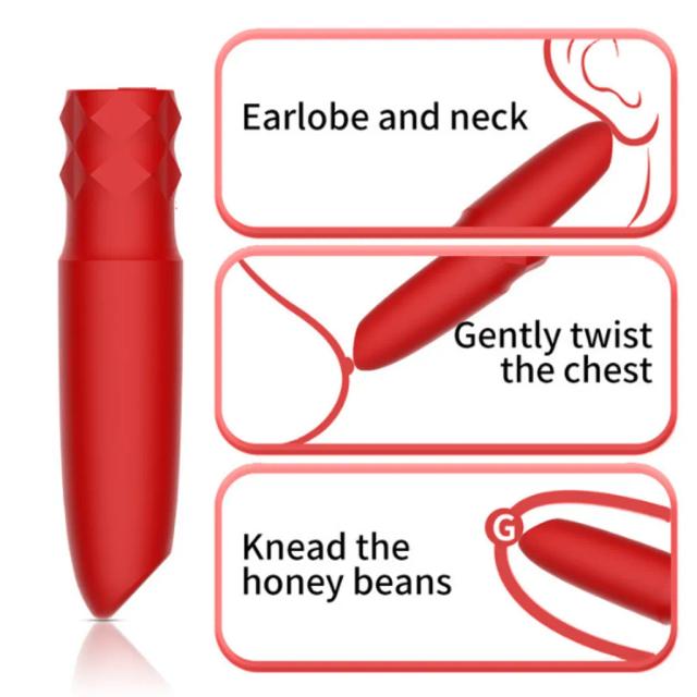 Máy Rung Mini Dạng Thỏi Son 10 Chế Độ – Nhỏ Gọn, Sạc USB, Rung Êm