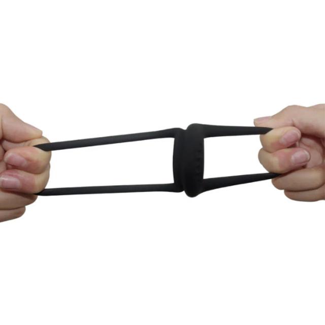 Vòng Silicon Kép Co Giãn Màu Đen – Thiết Kế Đeo Kép Đàn Hồi