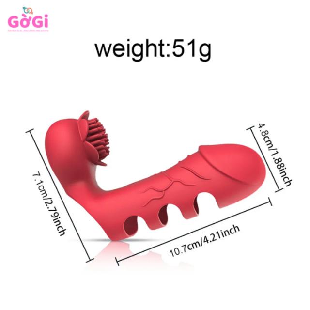 Bao Đeo Ngón Tay Rung 2 Đầu Silicone Cao Cấp – Kích Thích Điểm G & C