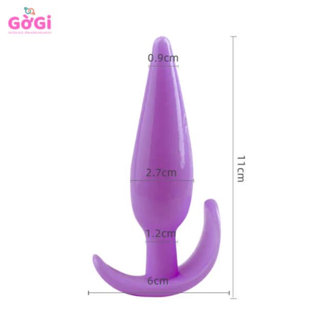 Nút Bịt Hậu Môn Silicon Mềm Màu Tím Size Vừa – Thiết Kế Đơn Giản