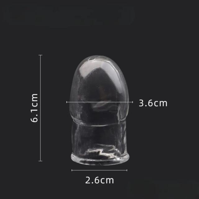 Bao Đôn Đầu Dương Vật Silicone Trơn Trong Suốt Mini