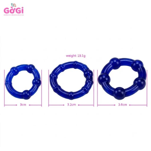 Bộ Vòng Đeo Dương Vật Co Giãn – Thiết Kế Bi Nổi Đàn Hồi Màu Xanh