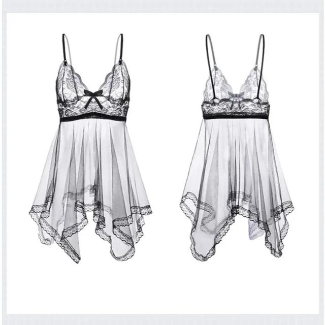 Bộ đồ váy ngủ nữ sexy ren đuôi cá xuyên thấu gợi cảm đầm 2 dây kèm quần lót lọt khe siêu quyến rũ N118