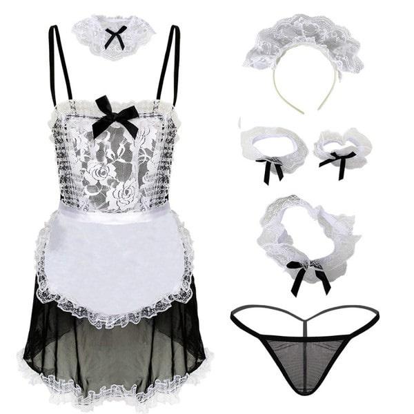 Cosplay hầu gái anime sexy quyến rũ váy đồ ngủ người hầu maid đen kèm tạp đáng yêu gợi cảm  N776  HCM