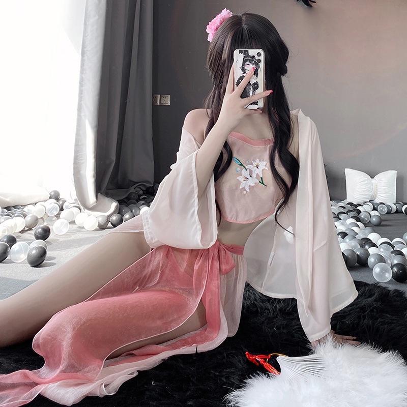 Đồ ngủ sexy phong cách Hanfu gợi cảm cao cấp trang phục cổ trang voan xuyên thấu quyến rũ / chụp ảnh cosplay BIKI N789